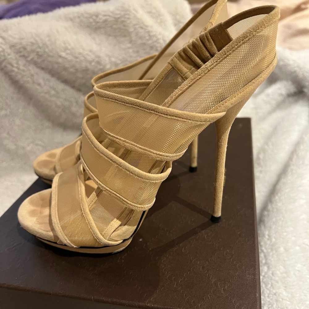 Y2K Gucci Tela Retino Heel Stiletto Sandals Platform